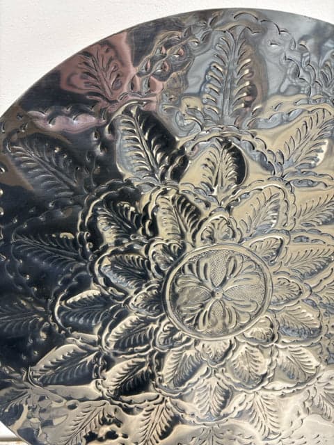 Silver Metal Round Wall Hanging - Thumbnail 2