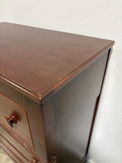 Antique Drexel Chest Of Drawers With Barley Twist Legs And 5 Drawers - Thumbnail 3