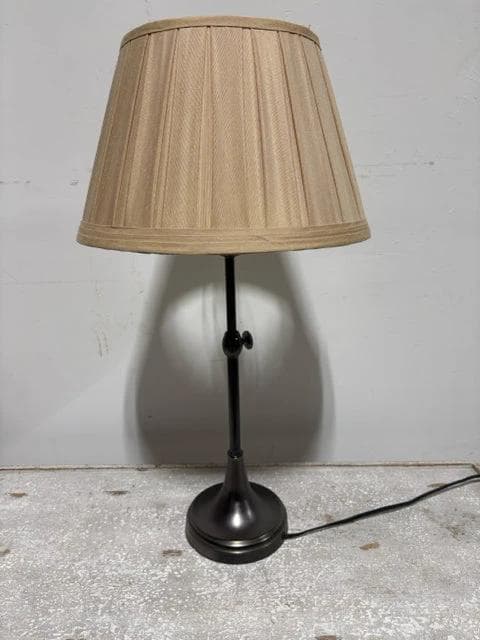 Metal Lamp With Cream Shade - Image 1