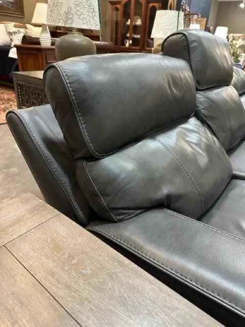 Grey Faux Leather Electric Sofa - Thumbnail 4