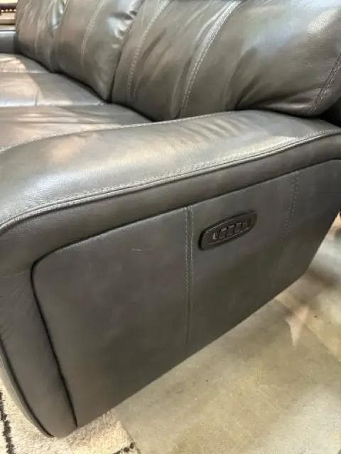 Grey Faux Leather Electric Sofa - Thumbnail 2