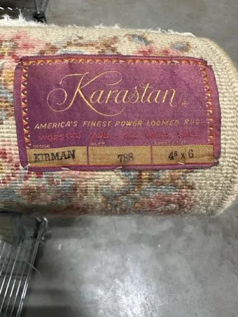 4'6"X6' Karastan Kirman Rug with Fringe - Thumbnail 3