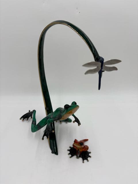 "Dinner For 2" Bronze Sculpture By Frogman Tim Cotterill - Image 1