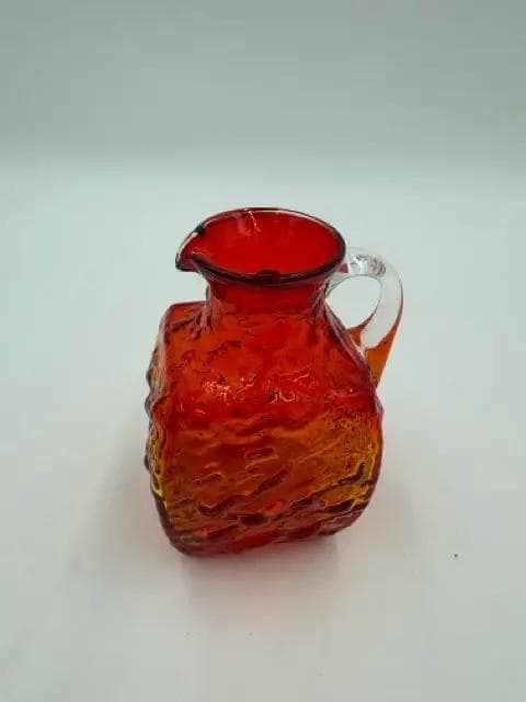 Small Orange Glass Vase - Image 1