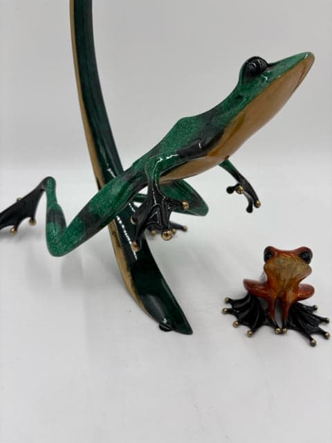 "Dinner For 2" Bronze Sculpture By Frogman Tim Cotterill - Thumbnail 2