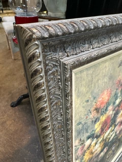 Vase of Chrysanthemums Framed Wall Art - Thumbnail 3