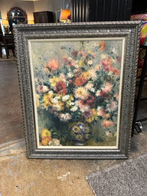 Vase of Chrysanthemums Framed Wall Art - Image 1