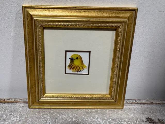 Yellow Warbler Original Signed Framed Artwork - Image 1