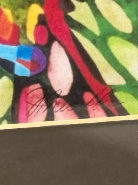 Colorful Frog Art in Black Framed Wall Art - Thumbnail 2