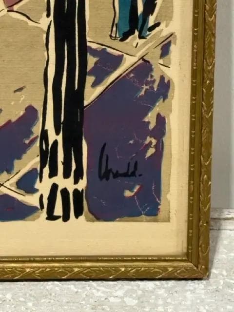 Parisian Street Scene of Cafe Berger by Robert Motherwell Framed Wall Art - Thumbnail 2