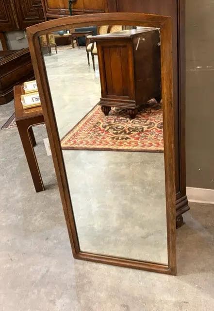 Antique Wooden Framed Wall Mirror - Image 1