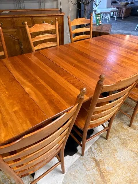 Wooden Extension Dining Table Set with 8 Chairs - Thumbnail 3
