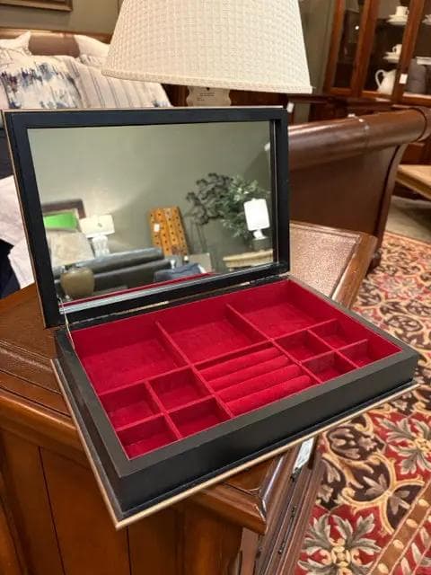 Black Floral Jewelry Box - Thumbnail 2