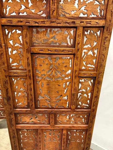 Carved Wood Room Divider/Screen - Thumbnail 4