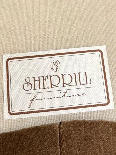 Sherrill Curved Gold Mohair Sofa With Nailheads - Thumbnail 4