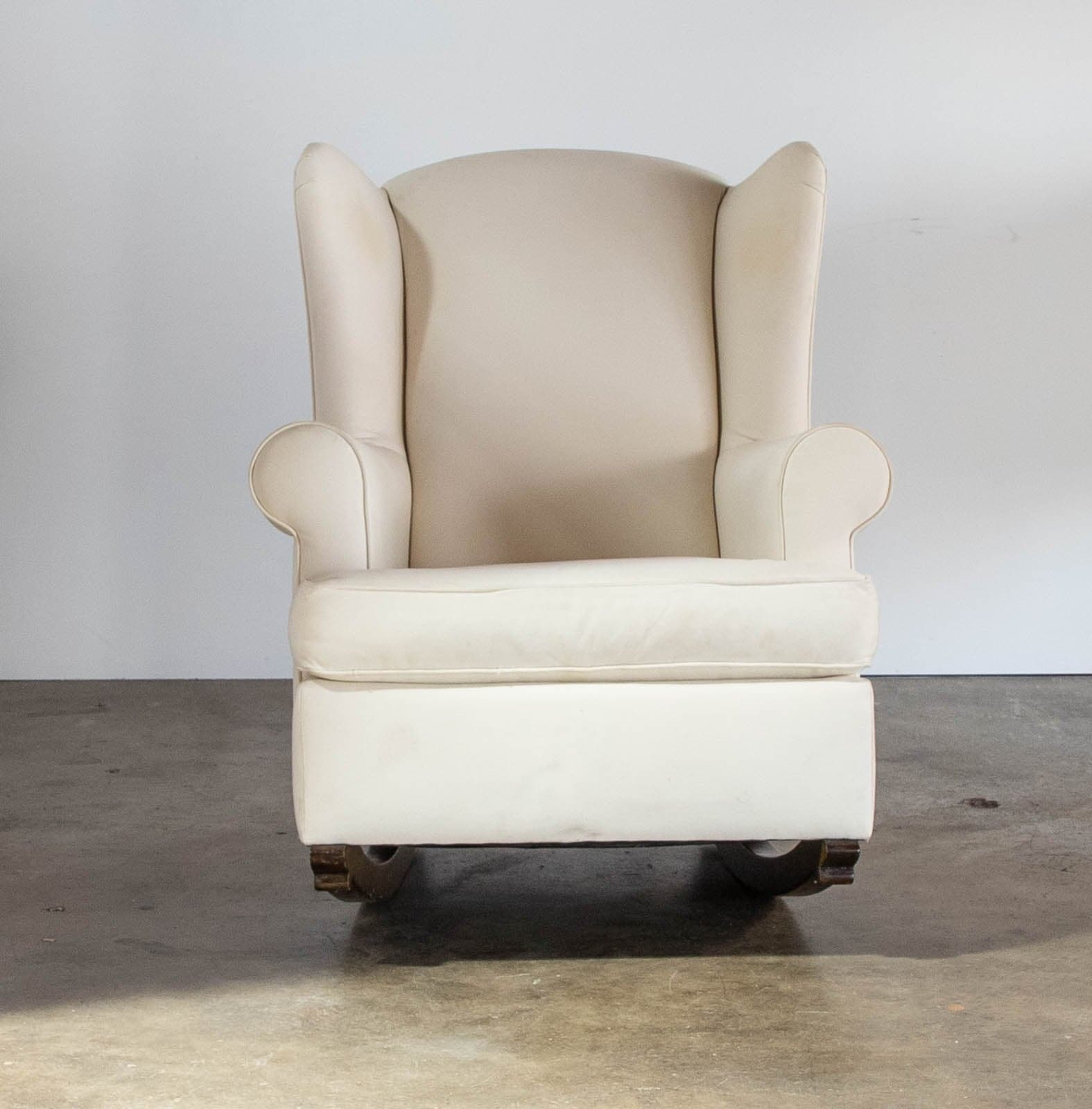 Crate & Barrel Upholstered Rocker - Thumbnail 3