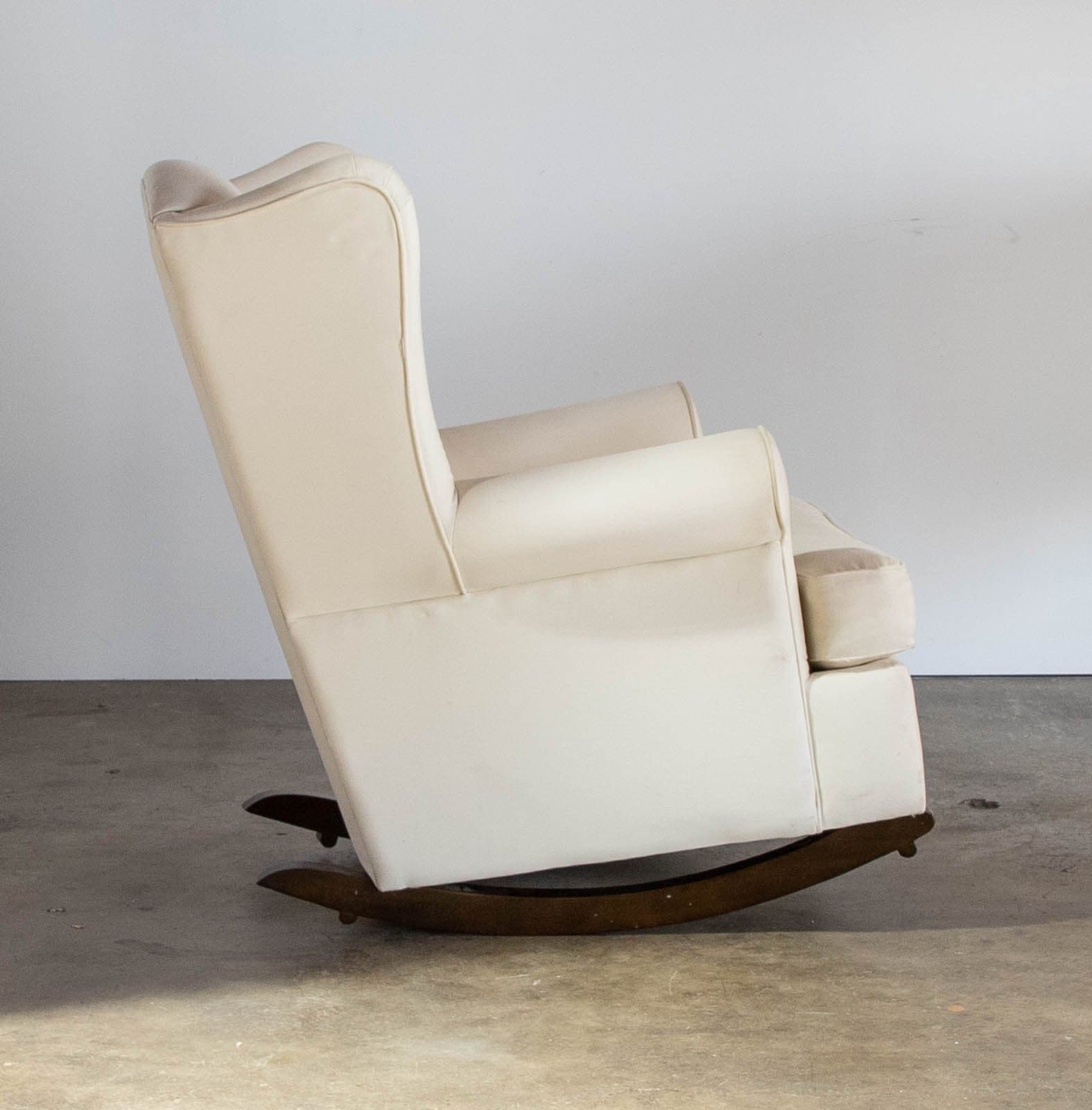 Crate & Barrel Upholstered Rocker - Thumbnail 4