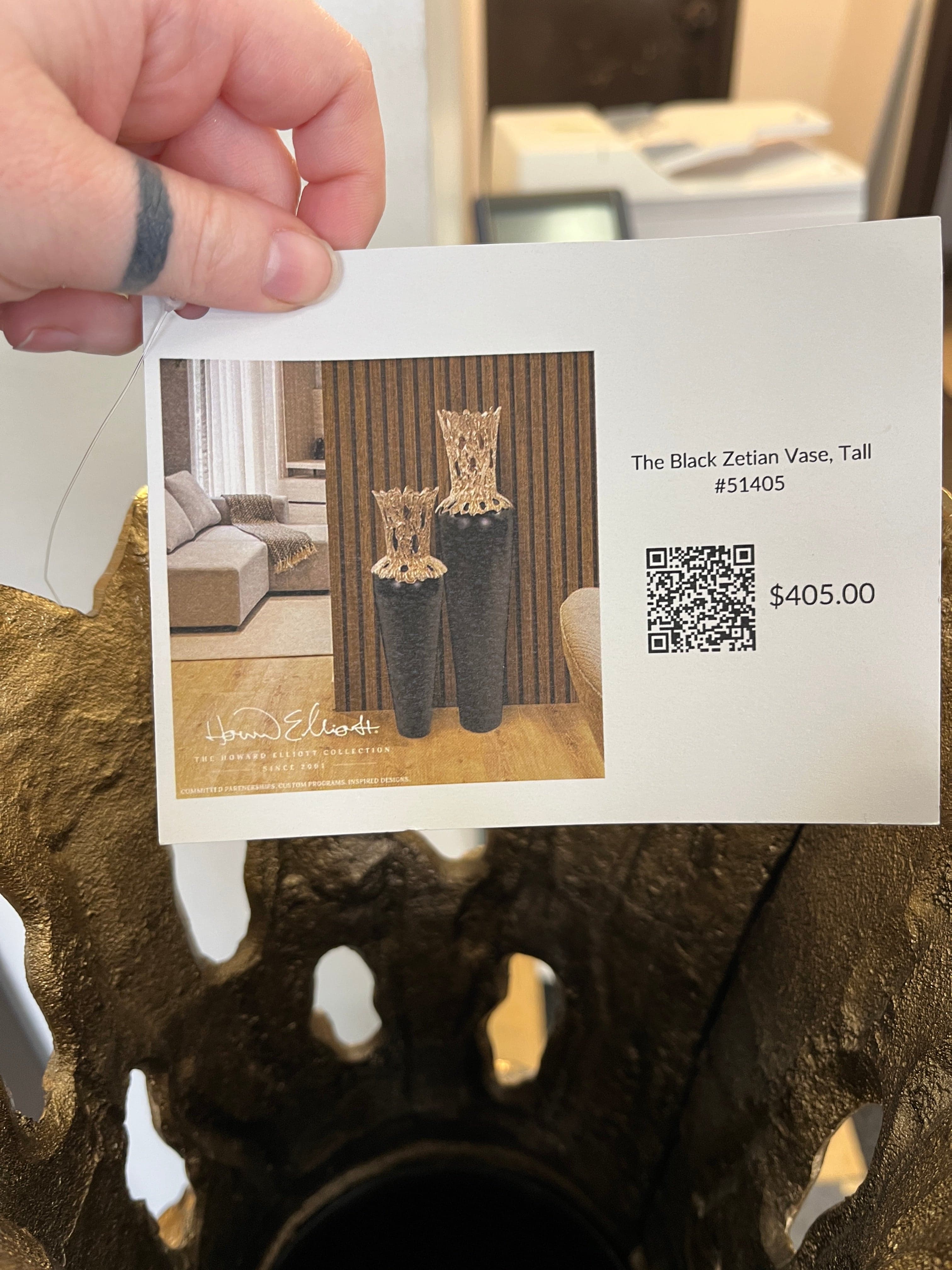 The Black Zetian Vase, Tall - Thumbnail 2