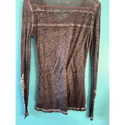 Maurices Grey Long Sleeve Light Weight Shirt Size Small - Thumbnail 6