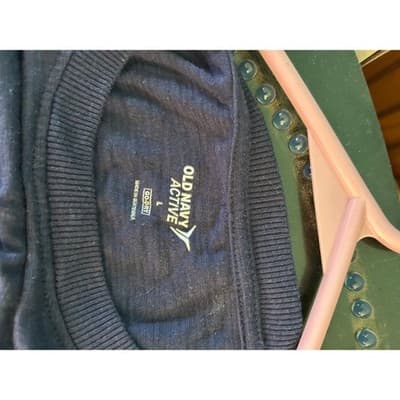 Old Navy Active Muscle Tank Top Large Navy Blue Strong Feels Good Go-Dry Workout - Thumbnail 3