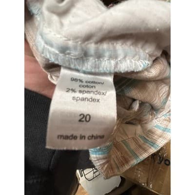 Maurices Plaid Shorts Womens 20 Turquoise Blue Tan Cotton Stretch Casual Summer - Thumbnail 3