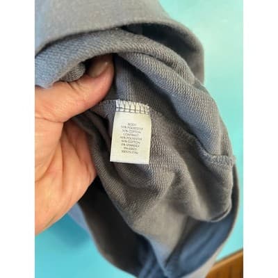 Christopher & Banks Gray Ribbed Knit Raglan Pullover Top Size Small 000570-7786 - Thumbnail 4