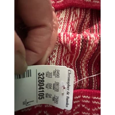 Christopher & Banks Sweater Vest Womens Large Red Fair Isle Toggle Knit New - Thumbnail 4