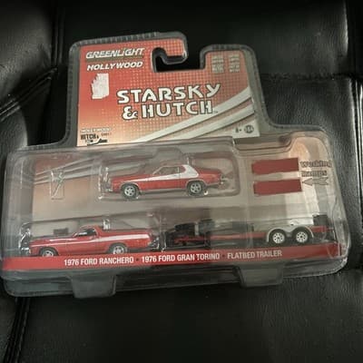Greenlight Starsky & Hutch- Hitch & Tow 1976 Ranchero & Gran Torino/ Trailer - Image 1