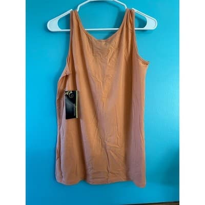 Multiples Tank Top Missy Essentials Size L Melon Orange Scoop Neck M18101TM NEW - Thumbnail 3