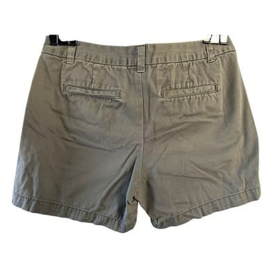 Merona Chino Shorts Womens Size 6 Gray 100% Cotton Casual Summer Everyday - Thumbnail 2