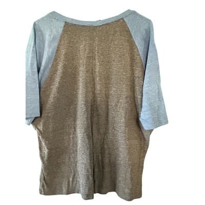 NFL Team Apparel Indianapolis Colts T-Shirt Womens Med Grey Blue Raglan V-Neck - Thumbnail 2