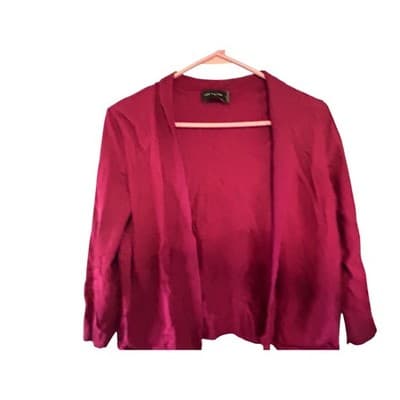The Limited Cardigan Sweater Womens Small Magenta Pink Open Front Knit Layering - Image 1