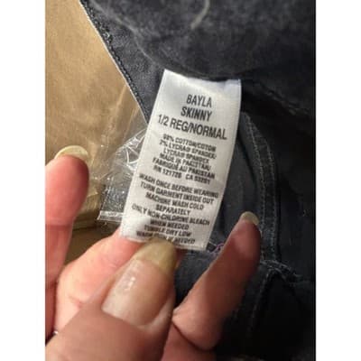 Aeropostale Bayla Skinny Jeans Womens 1/2 Reg Faded Black Stretch Denim Pants - Thumbnail 4