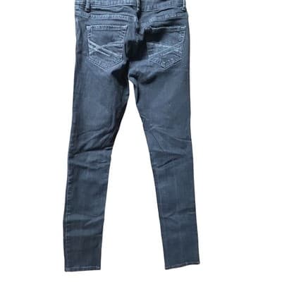 Aeropostale Bayla Skinny Jeans Womens 1/2 Reg Faded Black Stretch Denim Pants - Thumbnail 2