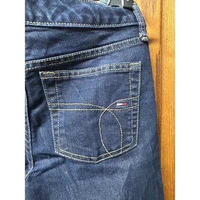Tommy Hilfiger Boyfriend Jeans Dark Wash Blue Straight Leg Denim Women's Size 4 - Thumbnail 3