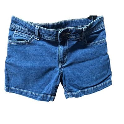Faded Glory Denim Shorts Womens Size 12 Dark Wash Stretch Jean Shorts Casual - Image 1