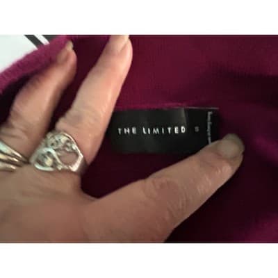 The Limited Cardigan Sweater Womens Small Magenta Pink Open Front Knit Layering - Thumbnail 3