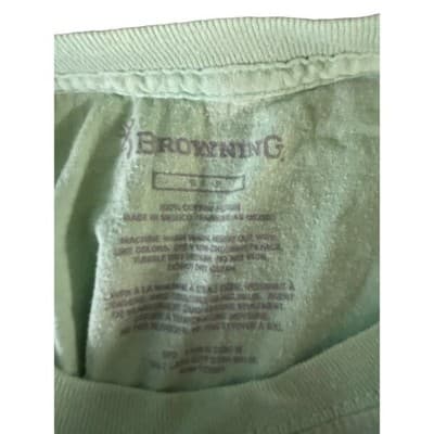 Browning Graphic T-Shirt Womens Small Mint Green Pretty In Pink - Thumbnail 3