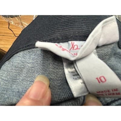 Isabel Maternity Denim Midi Shorts Size 10 Blue Cuffed Under Belly Ingrid Isabel - Thumbnail 4