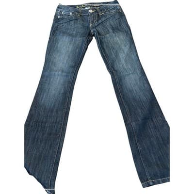 Guess Jeans Pismo Straight Dark Wash Low Rise Denim Blue Pants Womens - Image 1