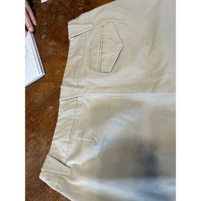 Express Stretch Dress Pants Womens 7/8R Khaki Tan Straight Leg Work Office Wear - Thumbnail 5