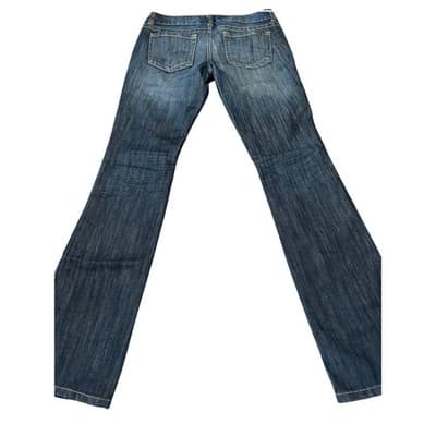 Guess Jeans Pismo Straight Dark Wash Low Rise Denim Blue Pants Womens - Thumbnail 2