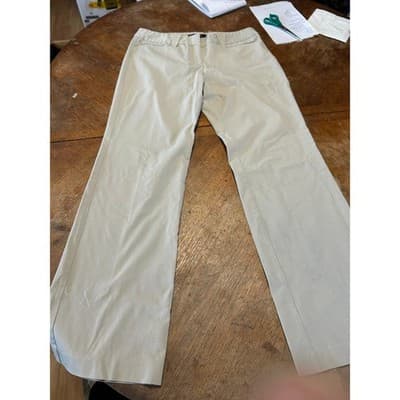 Express Stretch Dress Pants Womens 7/8R Khaki Tan Straight Leg Work Office Wear - Image 1