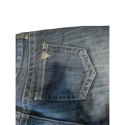 Guess Jeans Pismo Straight Dark Wash Low Rise Denim Blue Pants Womens - Thumbnail 3