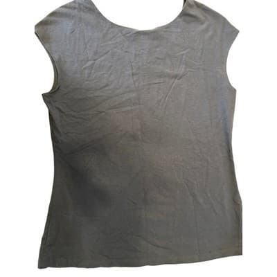 Mikarose Cap Sleeve Top Size L Black Scoop Neck Modest Stretch Basic NWT - Image 1