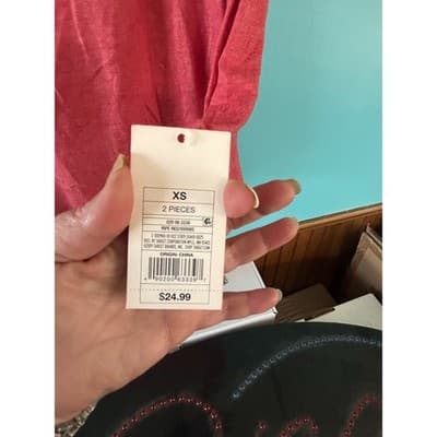 Stars Above Pajama Top XS Ripe Red Long Sleeve Sleep Shirt New With Tags - Thumbnail 2