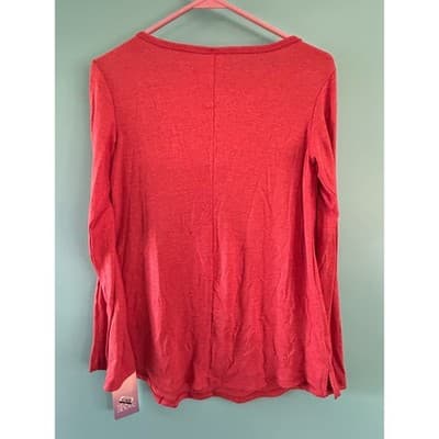 Stars Above Pajama Top XS Ripe Red Long Sleeve Sleep Shirt New With Tags - Thumbnail 4