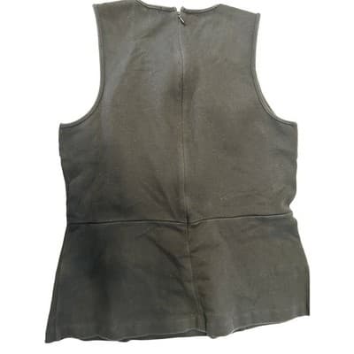 J.Crew Black Lace Peplum Top Sleeveless Floral Yoke Blouse XS - Thumbnail 5