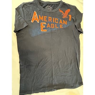 American Eagle Graphic T-Shirt Womens Medium Athletic Fit Distressed Tee - Image 1