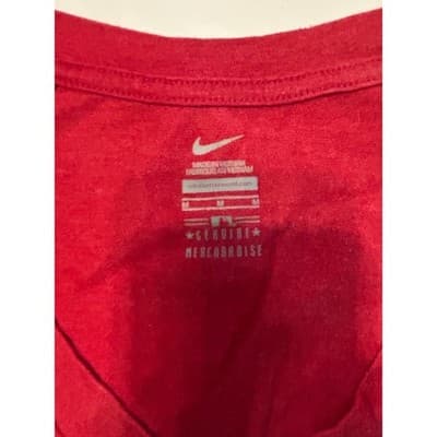 Nike Cincinnati Reds MLB V-Neck T-Shirt Women Medium Red Short Sleeve Fan Gear - Thumbnail 5
